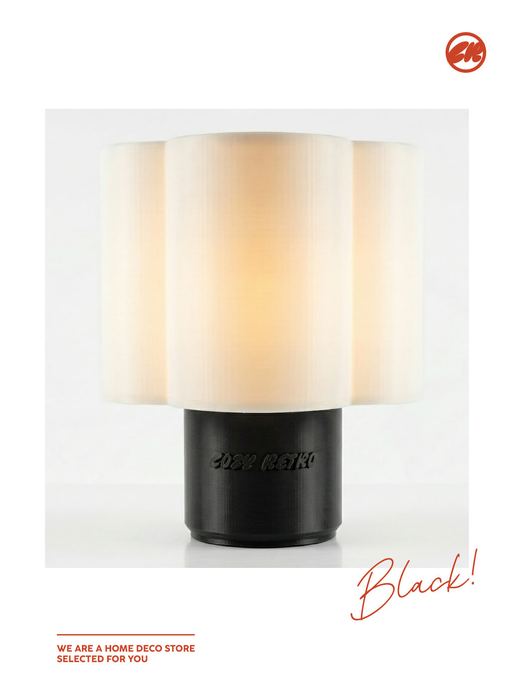 Cozy Retro Table Lamp - Black