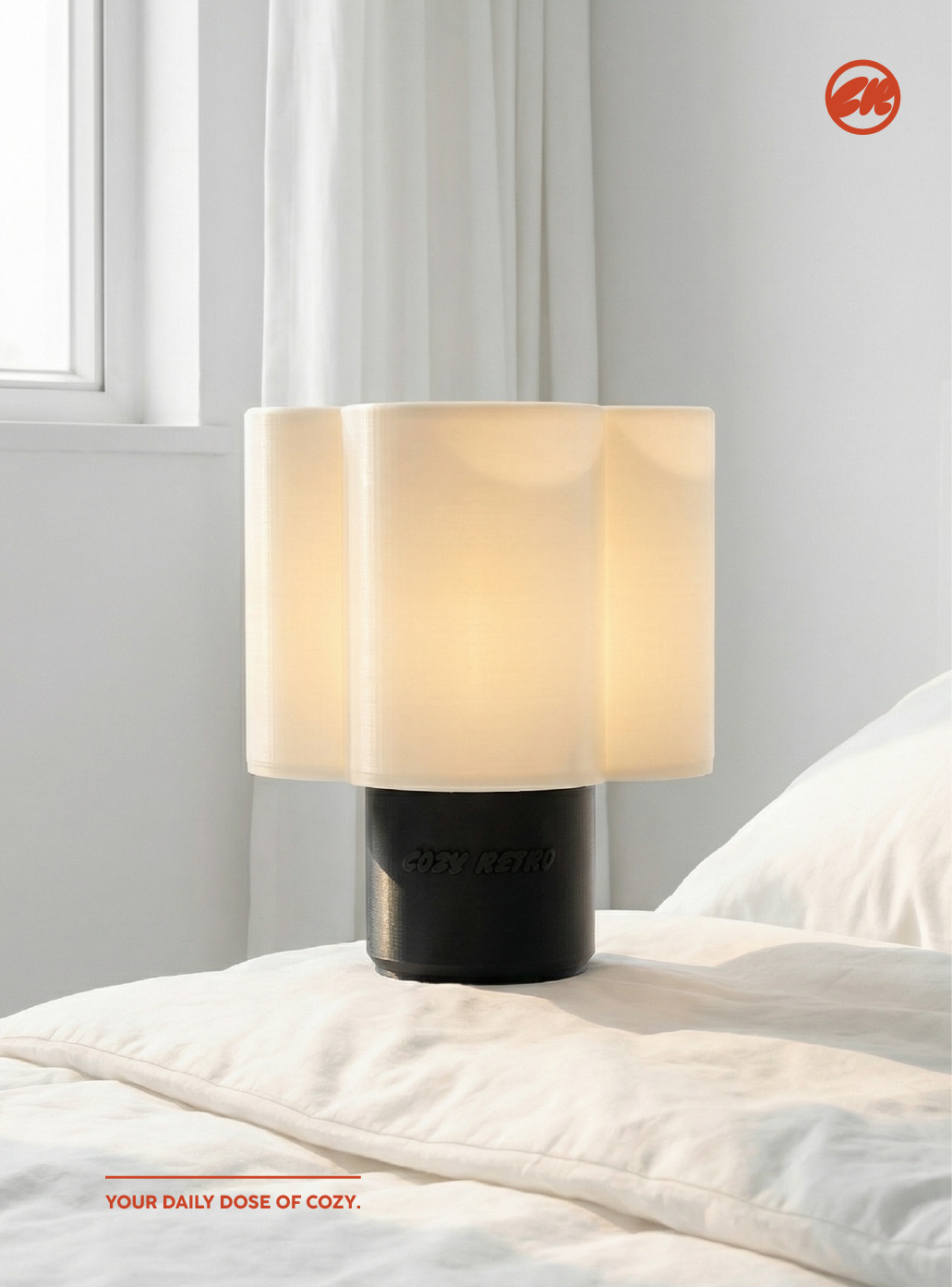 Cozy Retro Table Lamp - Black
