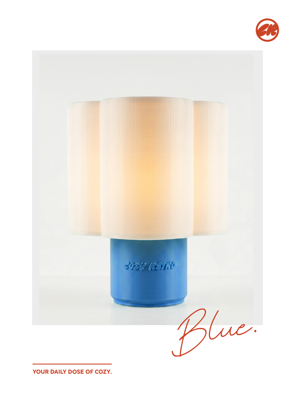 Cozy Retro Table Lamp - Blue