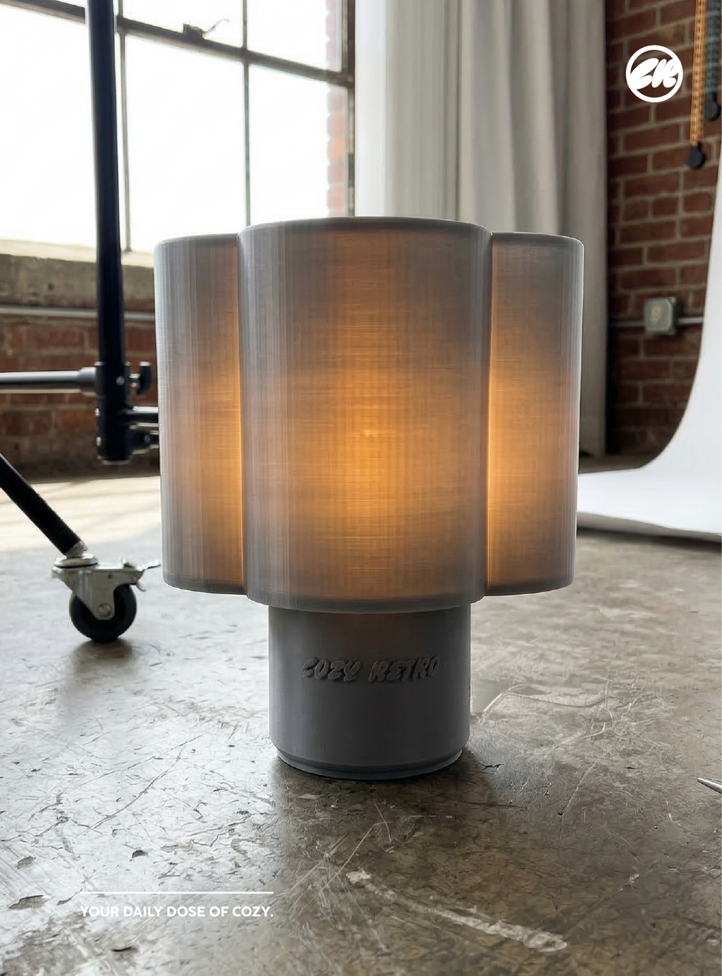 Cozy Retro Table Lamp - Translucent Grey
