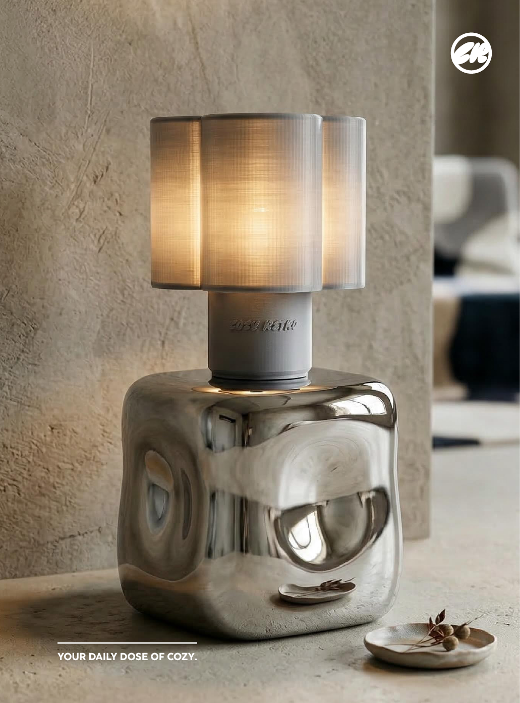 Cozy Retro Table Lamp - Translucent Grey