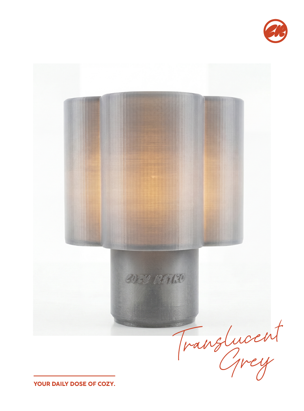 Cozy Retro Table Lamp - Translucent Grey
