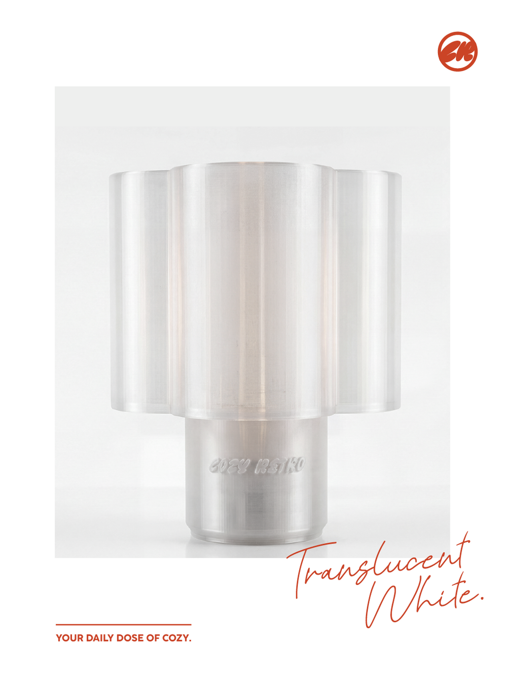 Cozy Retro Table Lamp - Translucent White