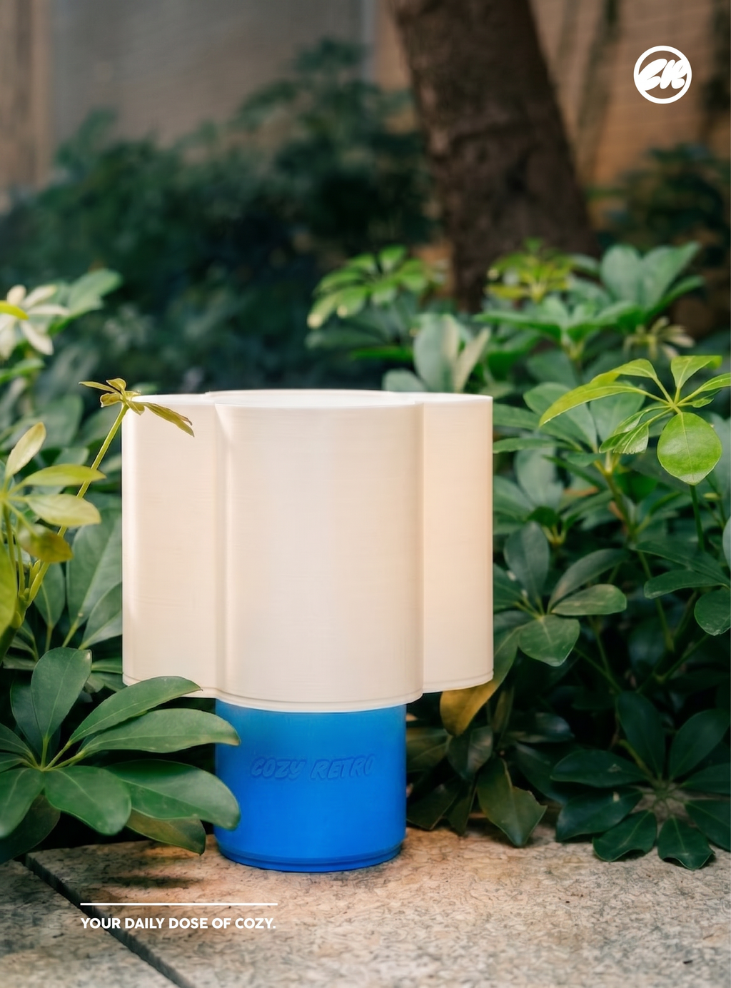 Cozy Retro Table Lamp - Blue