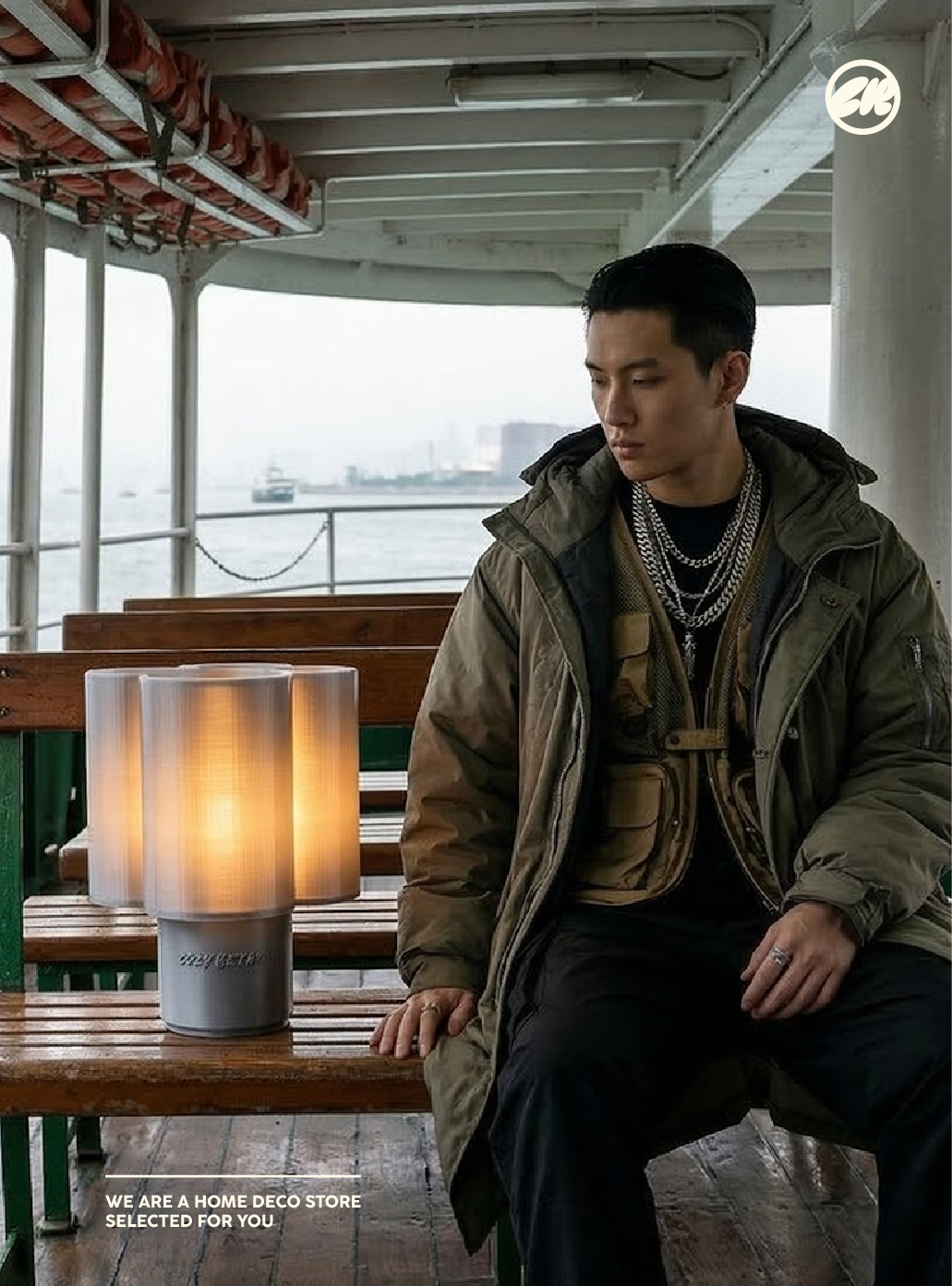 Cozy Retro Table Lamp - Translucent Grey