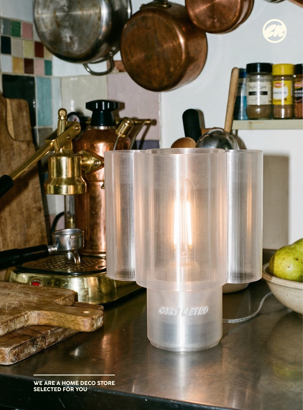 Cozy Retro Table Lamp - Translucent White