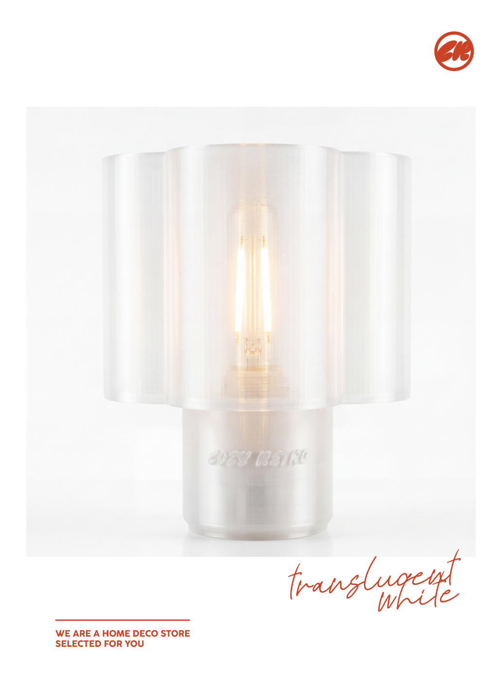Cozy Retro Table Lamp - Translucent White