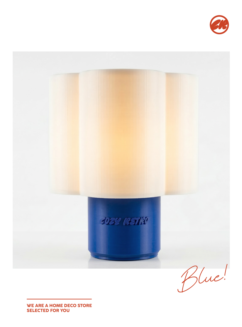 Cozy Retro Table Lamp - Blue