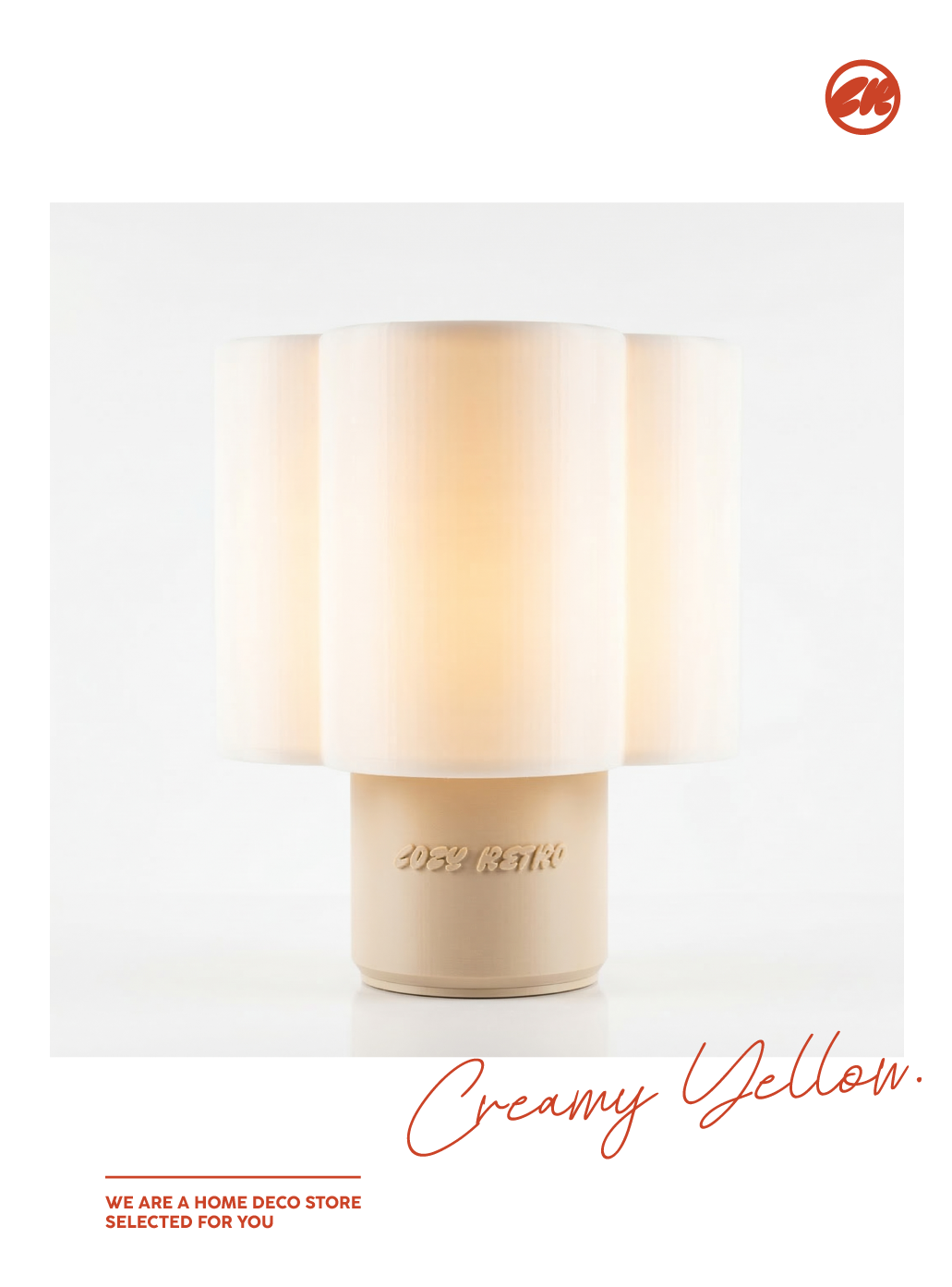 Cozy Retro Table Lamp - Creamy Yellow