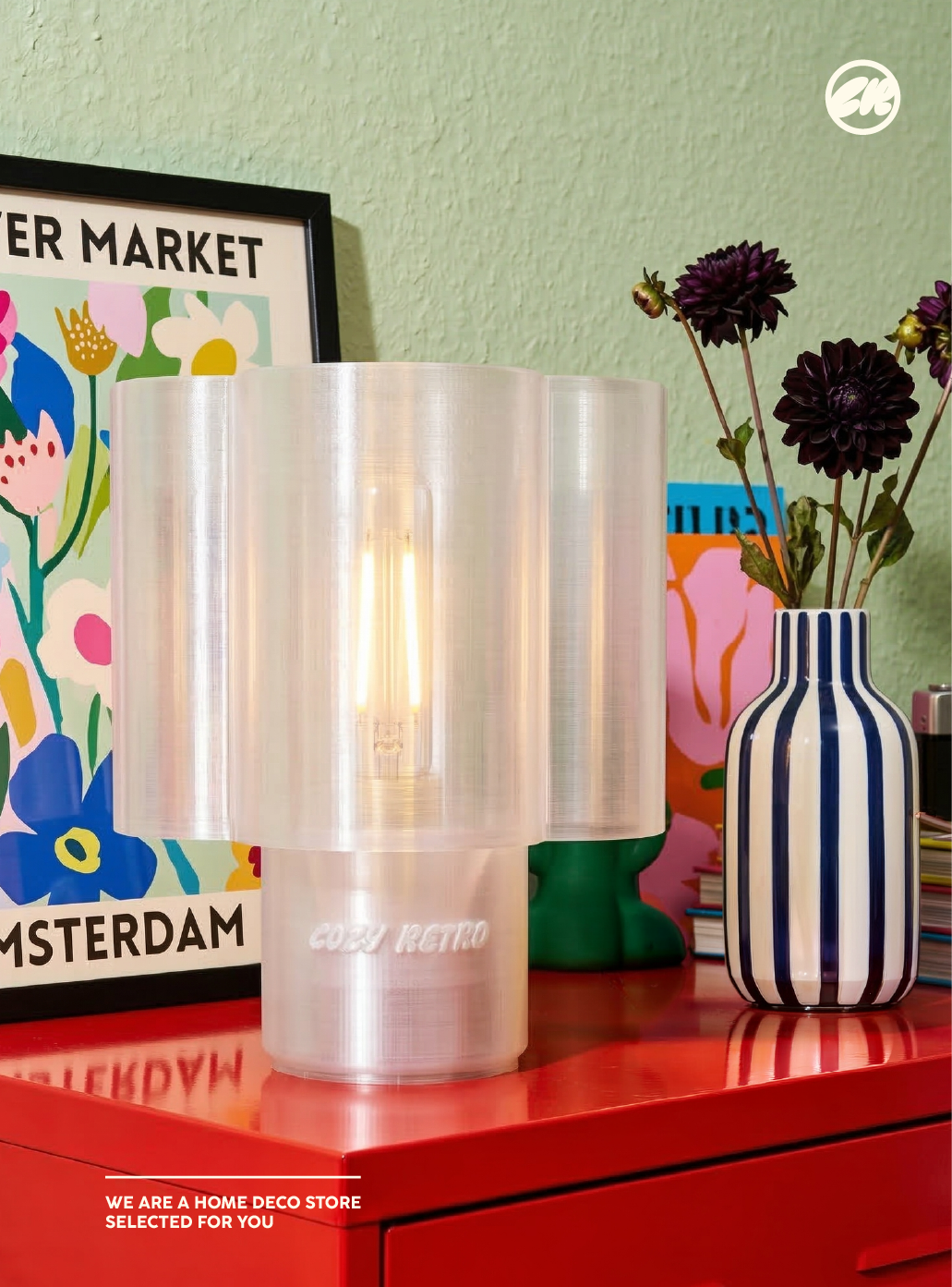 Cozy Retro Table Lamp - Translucent White